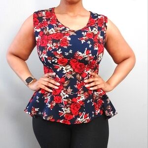 BLUSH floral print shirt XL